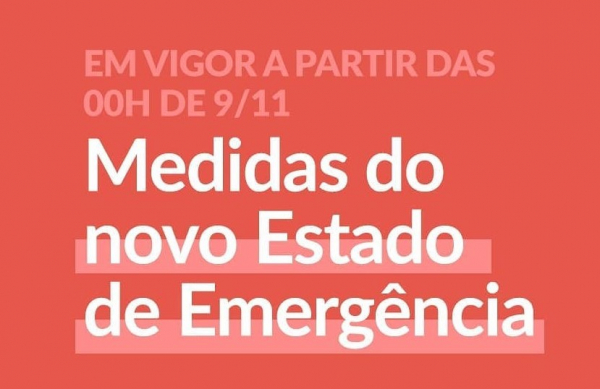 Covid-19: Medidas do novo Estado de Emergência